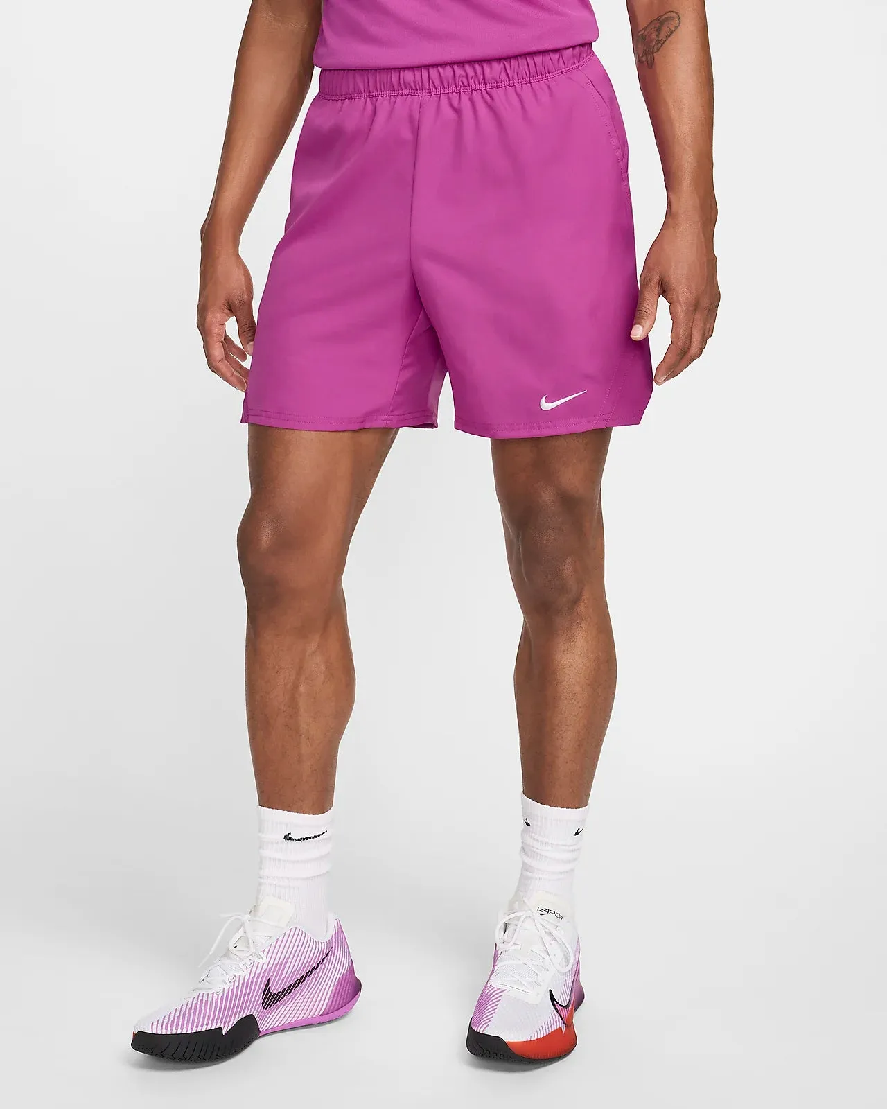 Mens Nike Victory 7" Tennis Shorts (Hot Fuchsia)