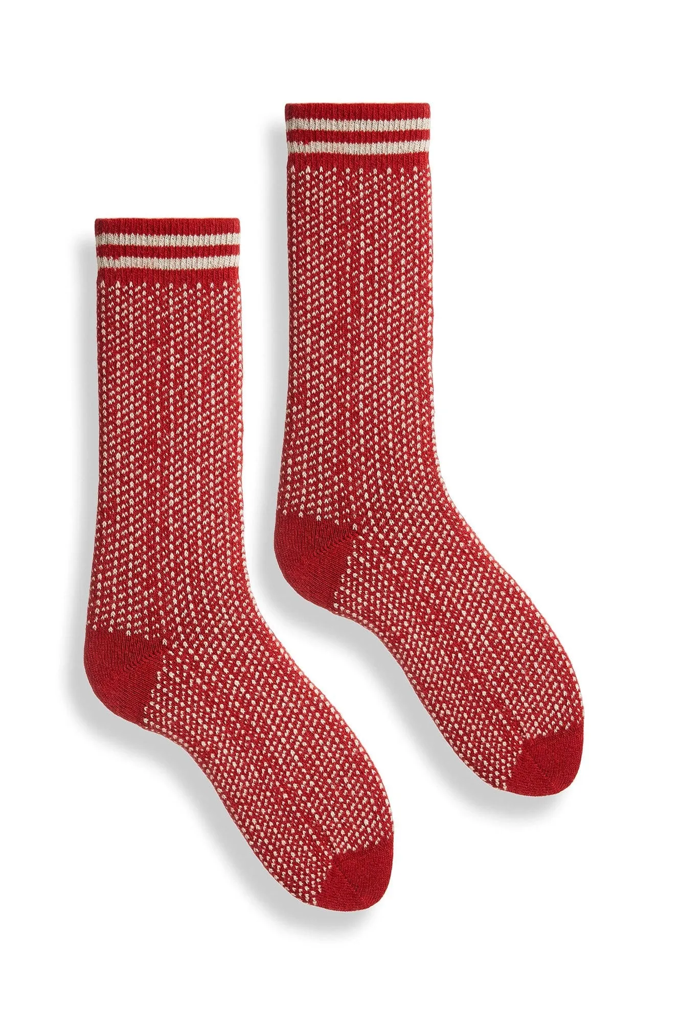 men's nordic birdseye wool cashmere crew socks