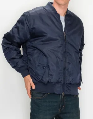 MEN'S NYLON BOMBER FLIGHT JACKET