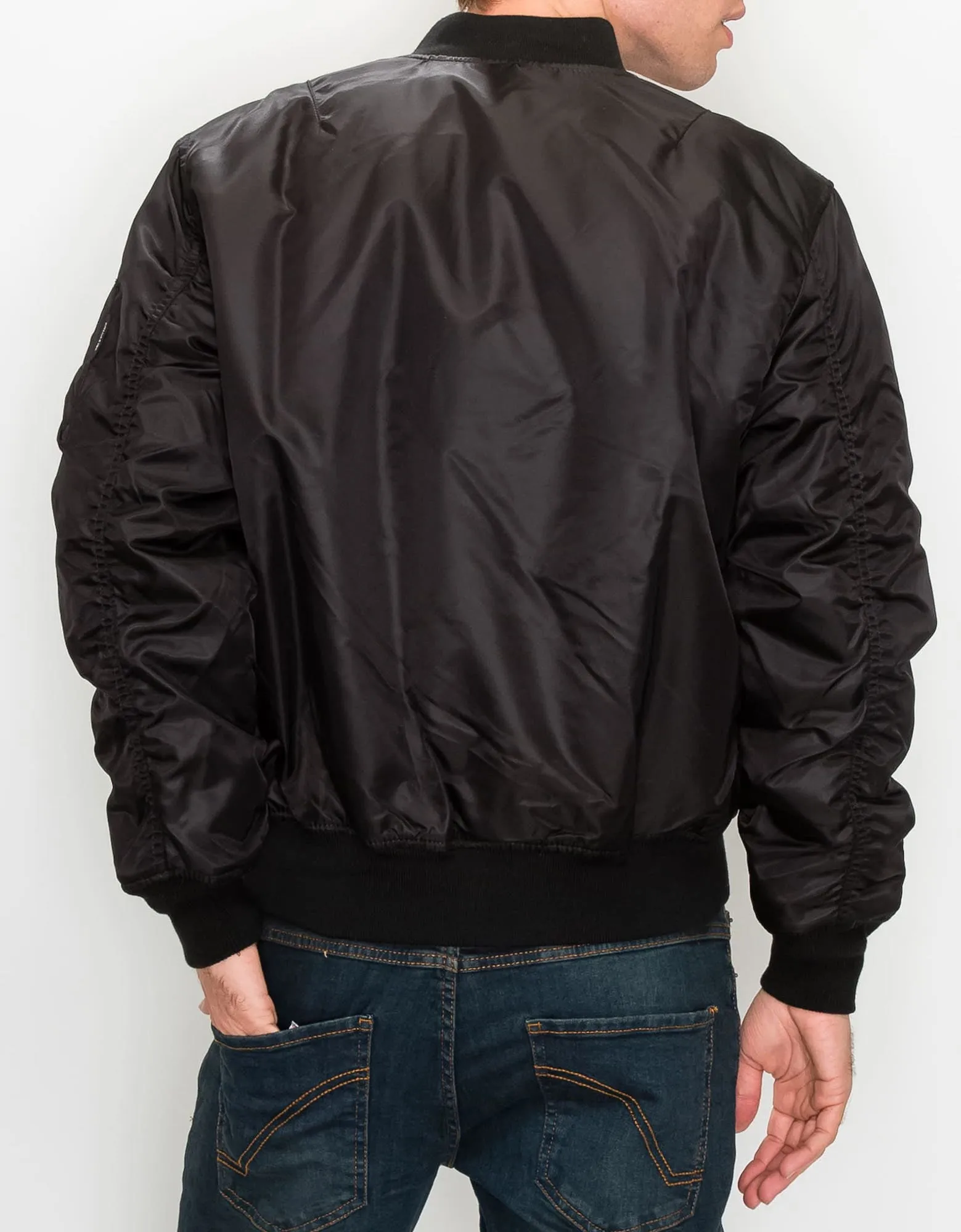 MEN'S NYLON BOMBER FLIGHT JACKET