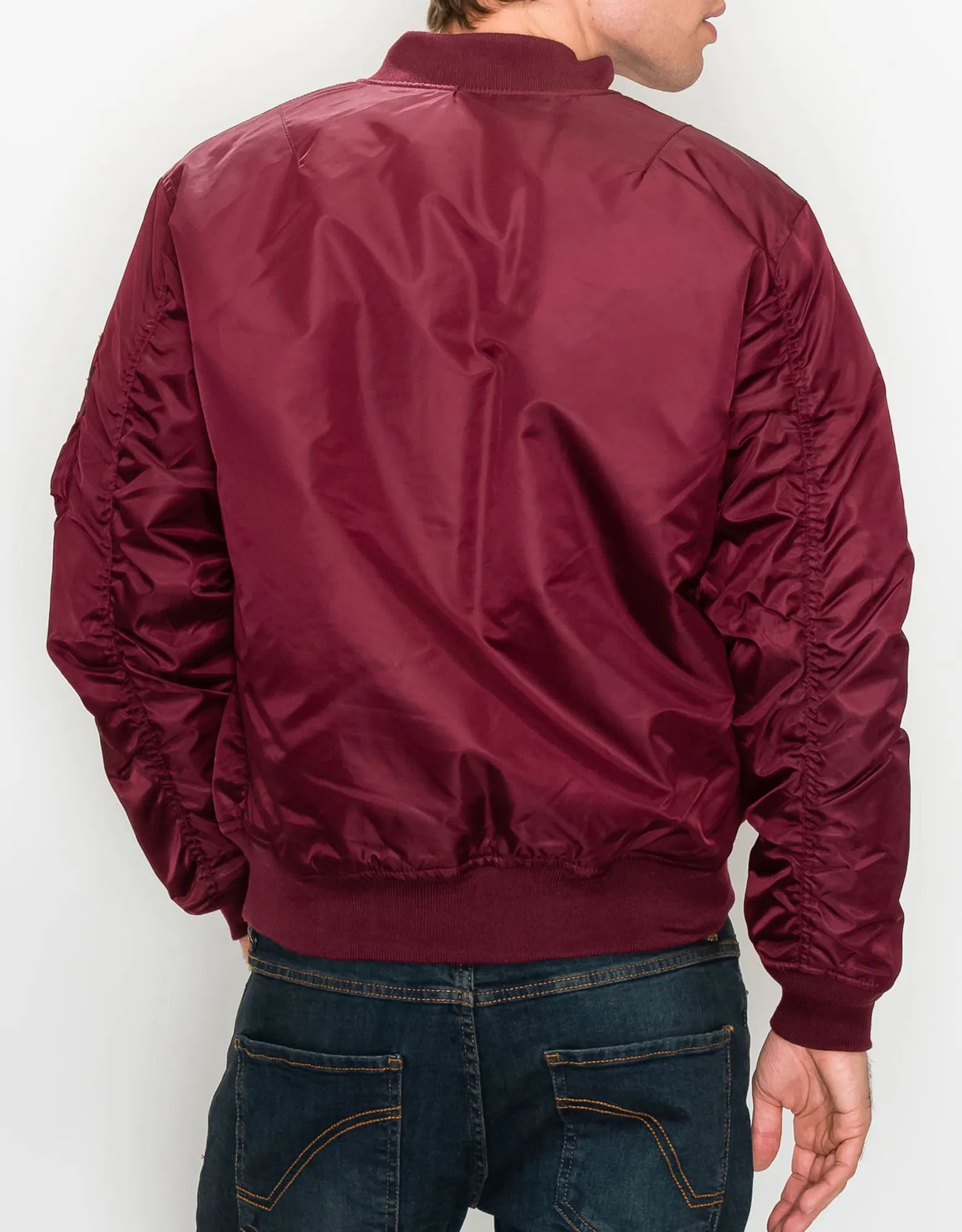 MEN'S NYLON BOMBER FLIGHT JACKET