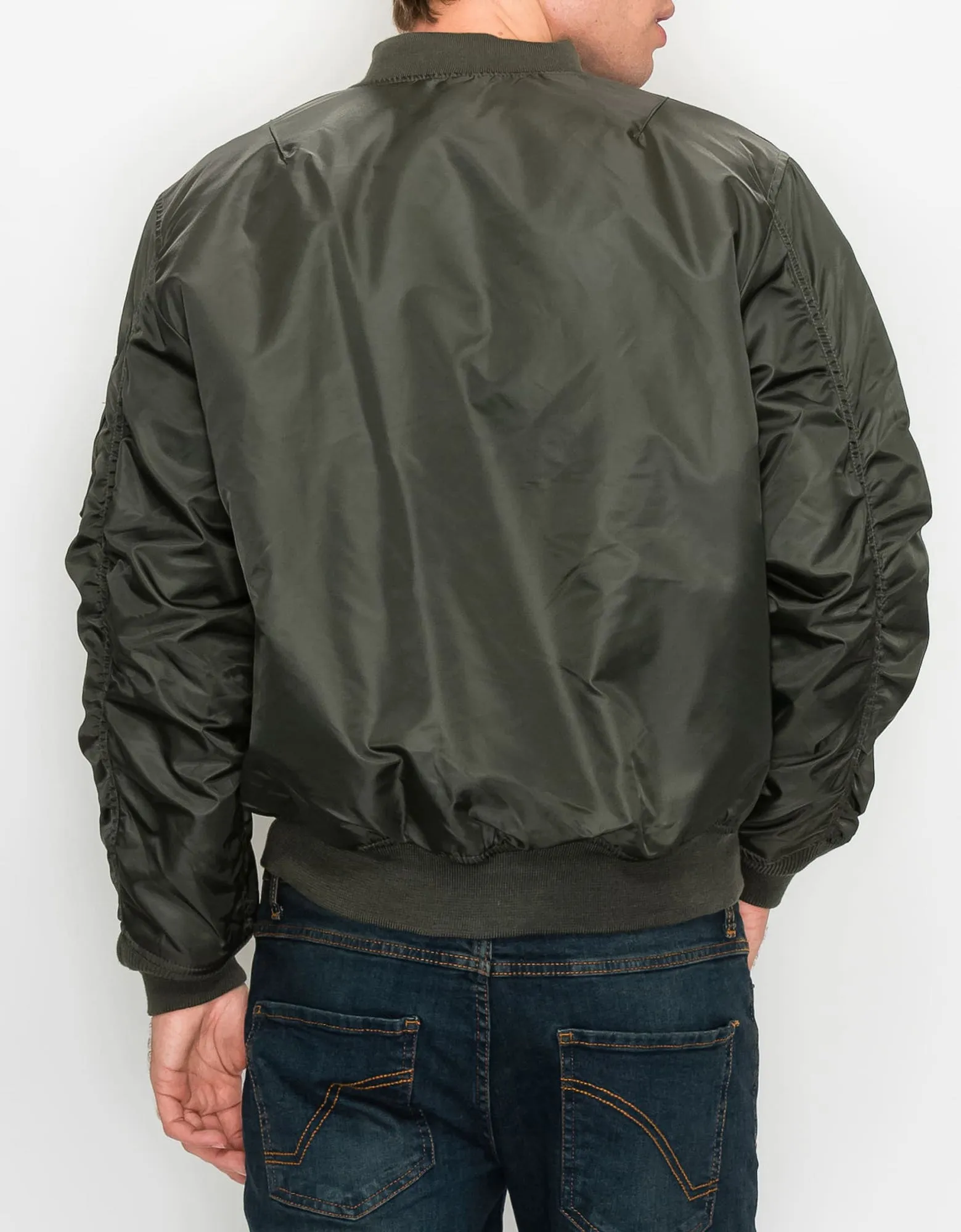 MEN'S NYLON BOMBER FLIGHT JACKET