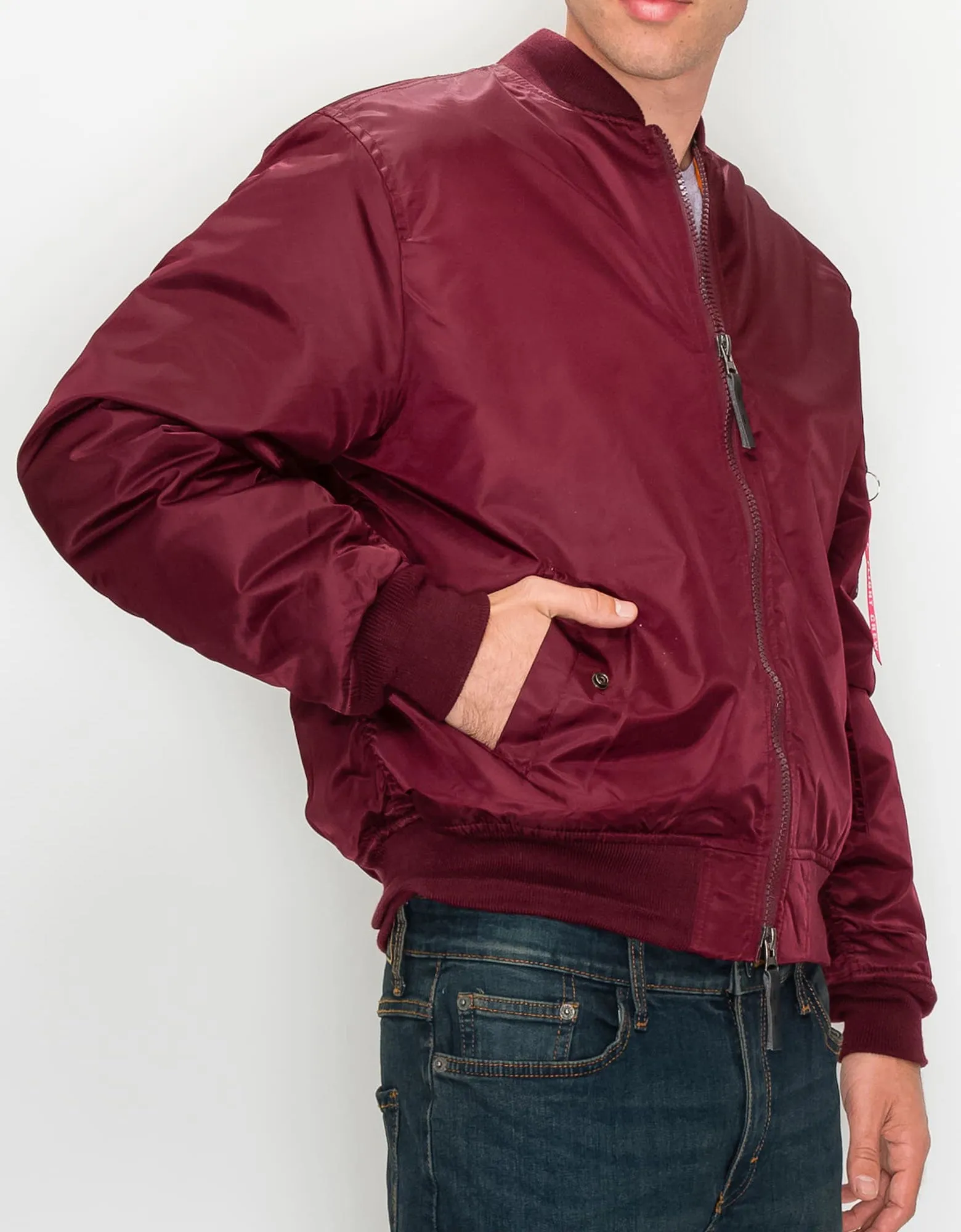 MEN'S NYLON BOMBER FLIGHT JACKET