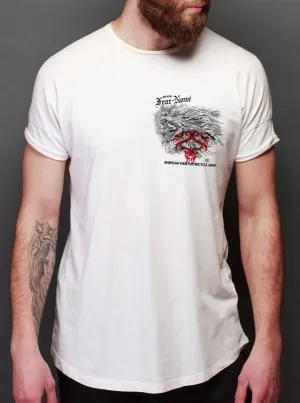 Men's Old School Mini Logo Dragon Short Sleeve (WHITE)