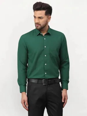 Men's Olive Solid Formal Shirts - Taantav