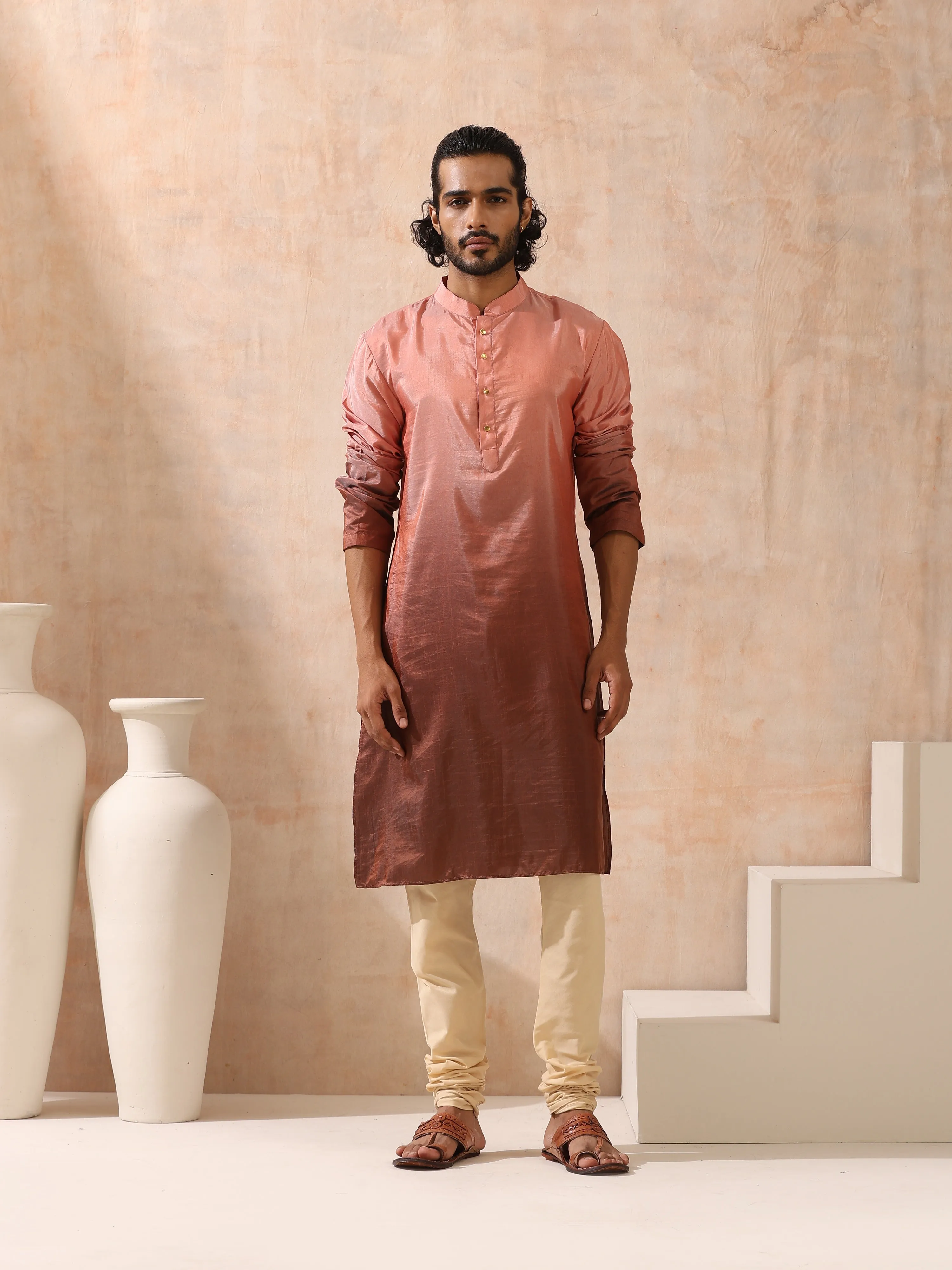 Mens Ombre Shades of Brown Kurta