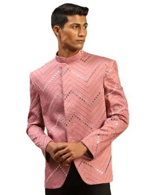 Men's Onion Pink Viscose Jodhpuri - Shrestha By Vastramay