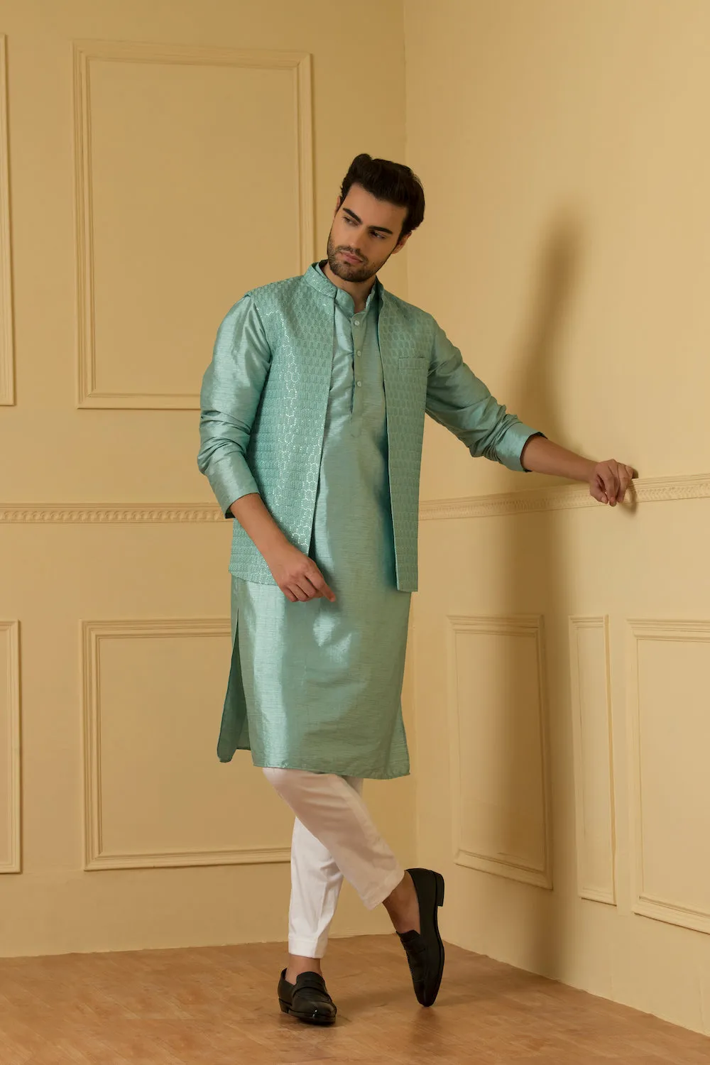 Men's Open Nehru Jacket Set - Hilo Design