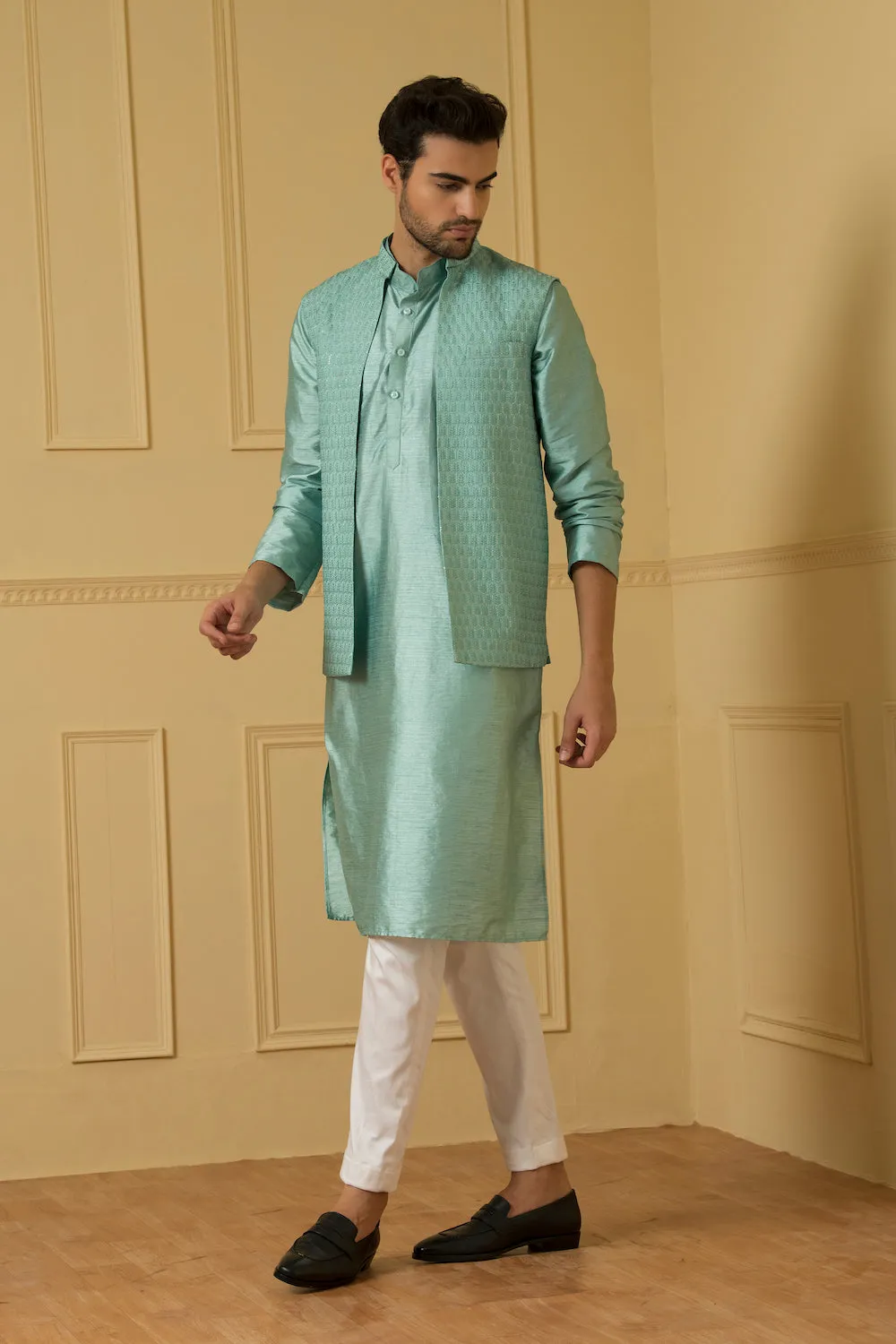 Men's Open Nehru Jacket Set - Hilo Design