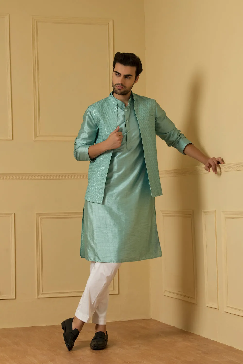 Men's Open Nehru Jacket Set - Hilo Design