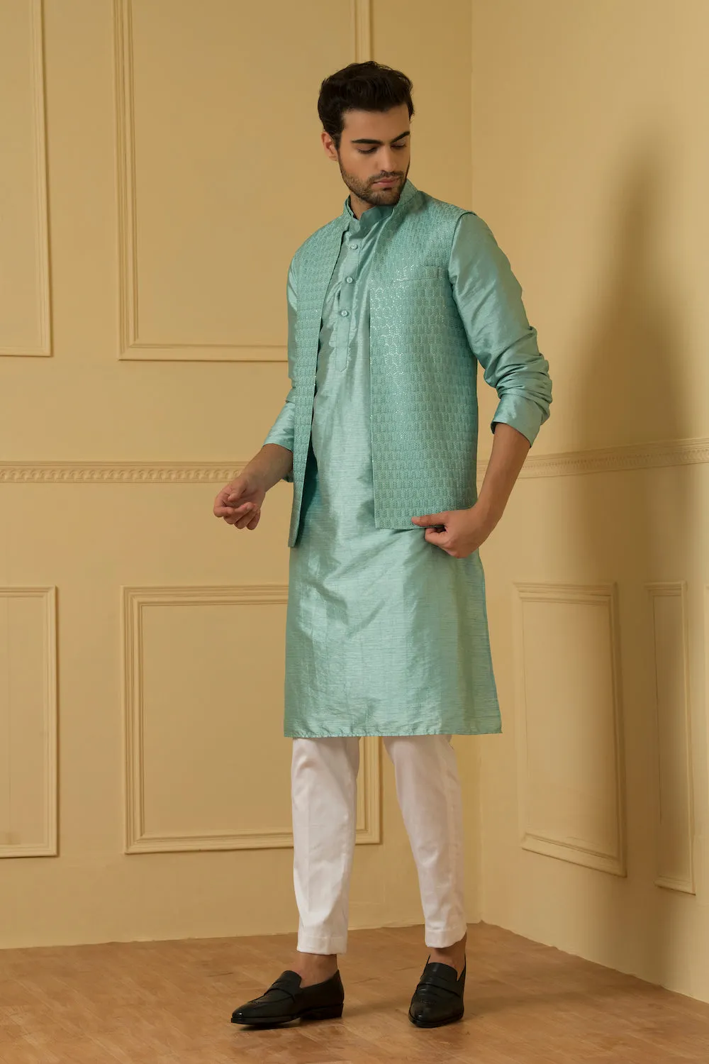 Men's Open Nehru Jacket Set - Hilo Design