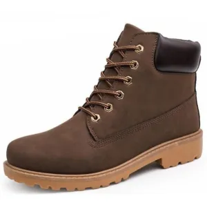 Mens Outdoor Waterproof Army Style Boots in Brown