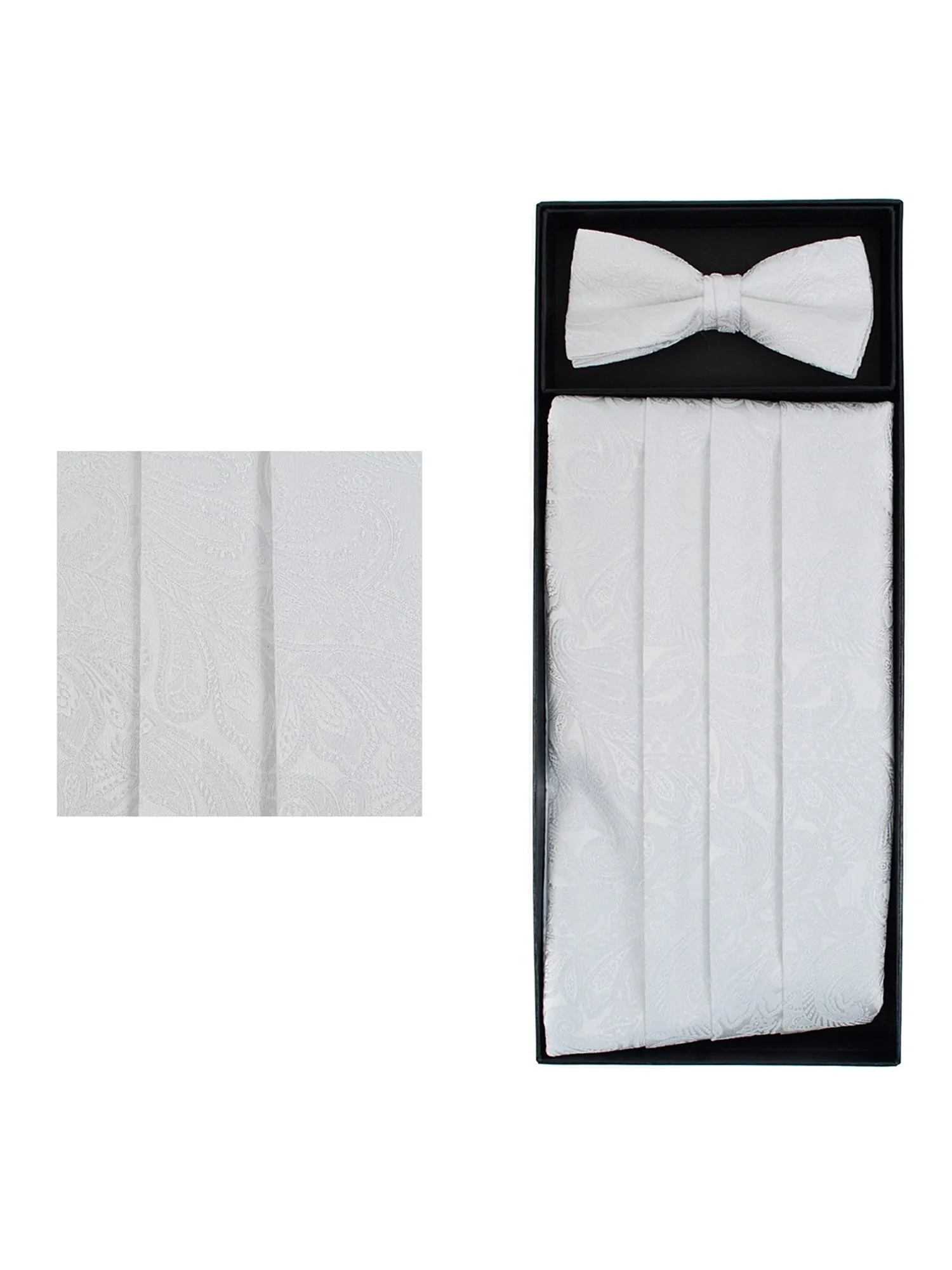 Men's Paisley Matching Adjustable Cummerbund and Bow tie Set