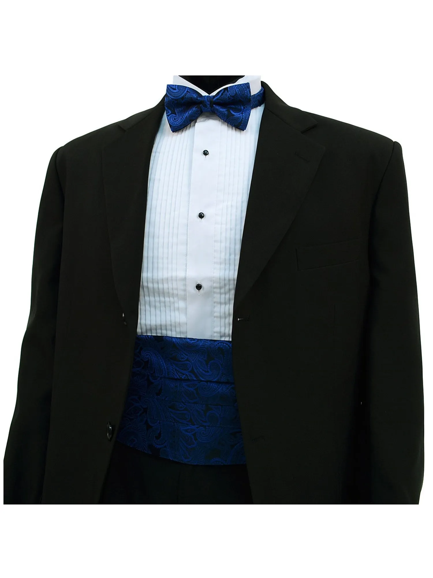 Men's Paisley Matching Adjustable Cummerbund and Bow tie Set