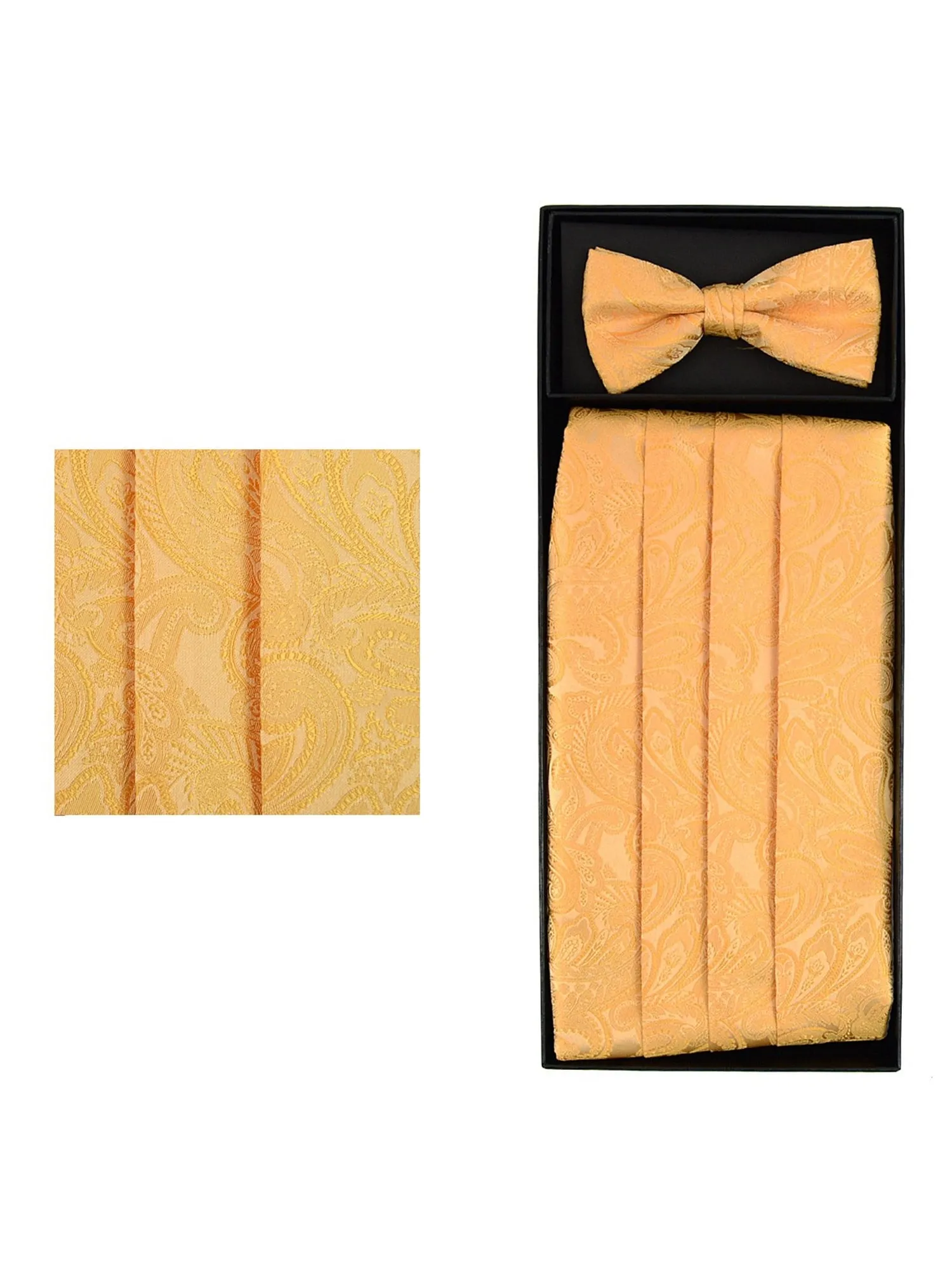 Men's Paisley Matching Adjustable Cummerbund and Bow tie Set