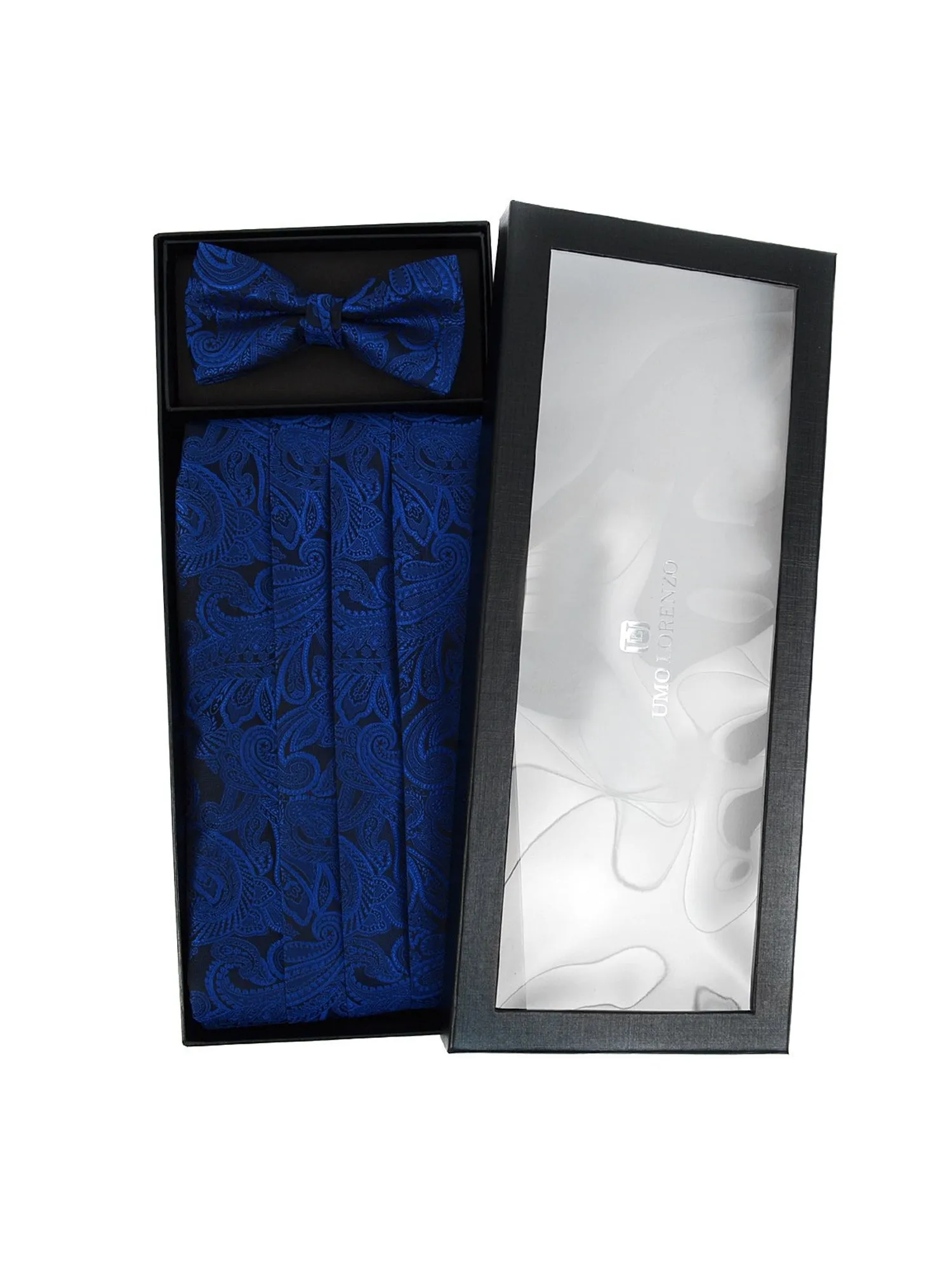 Men's Paisley Matching Adjustable Cummerbund and Bow tie Set