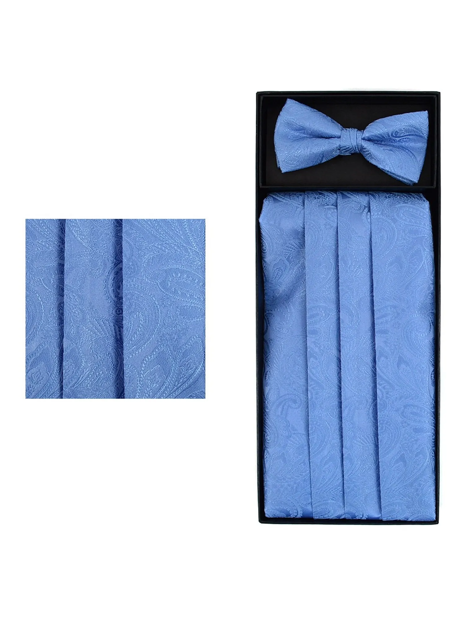 Men's Paisley Matching Adjustable Cummerbund and Bow tie Set