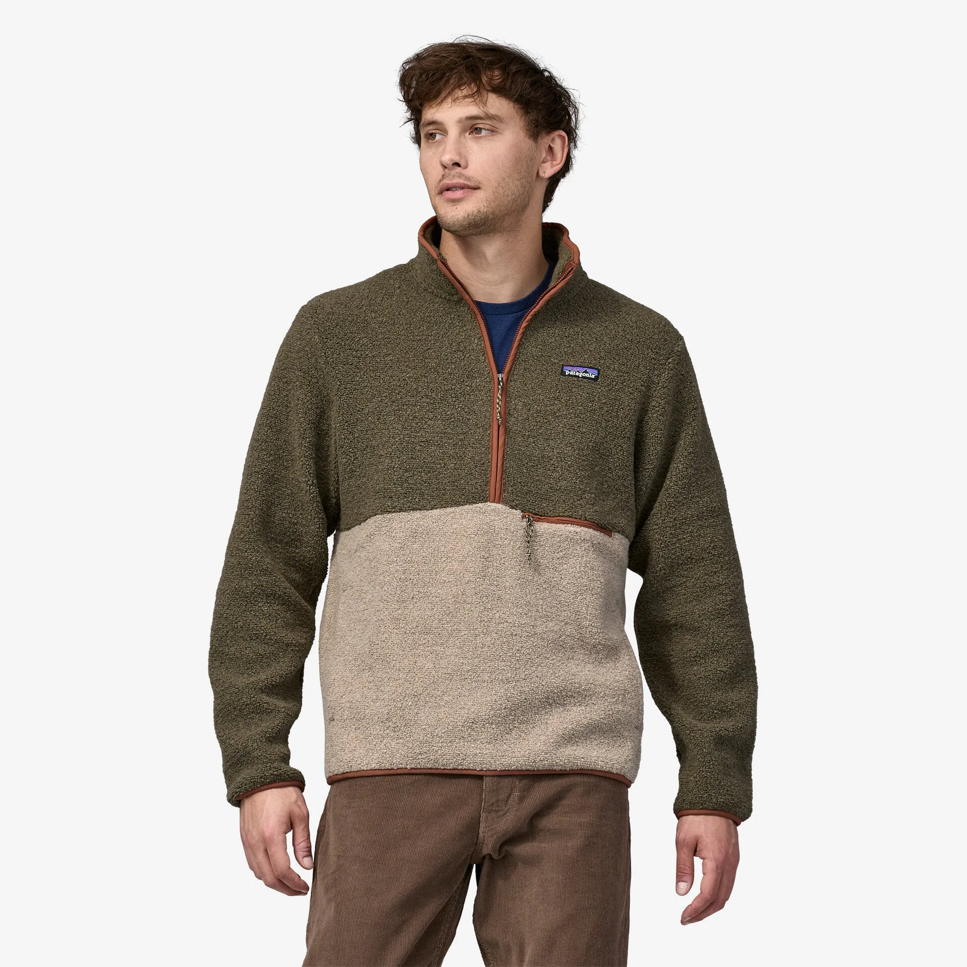 Men's Patagonia Reclaimed Fleece Pullover, Khaki