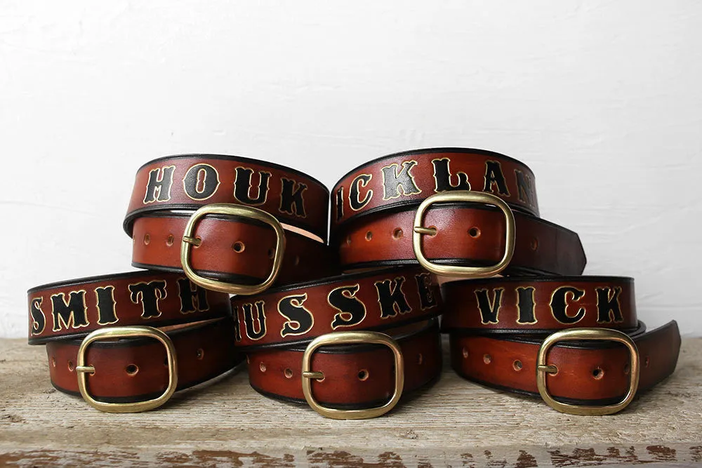 Mens Personalized Leather Belt