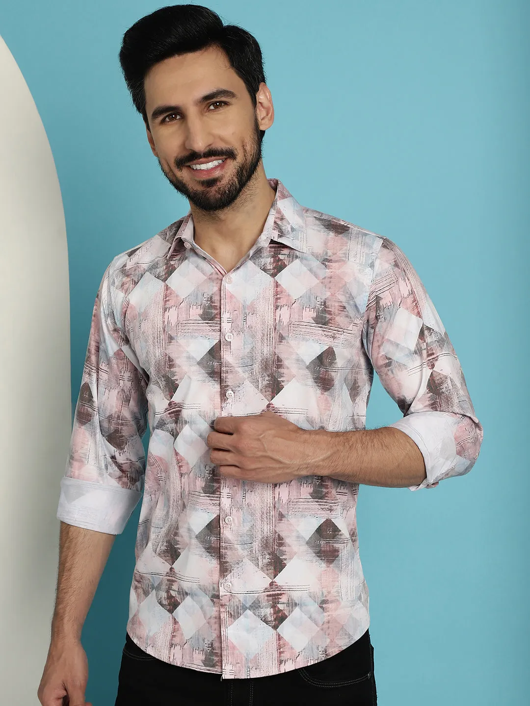 Men'S Printed Casual Shirt For Mens