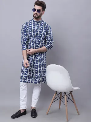 Men's Pure Cotton Kurta With Band Collar - Even Apparels USA