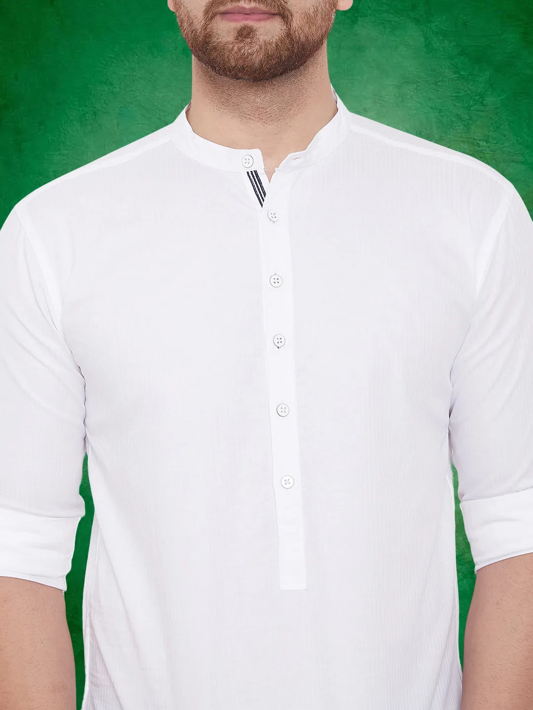 Men's Pure Cotton White Kurta - Even Apparels