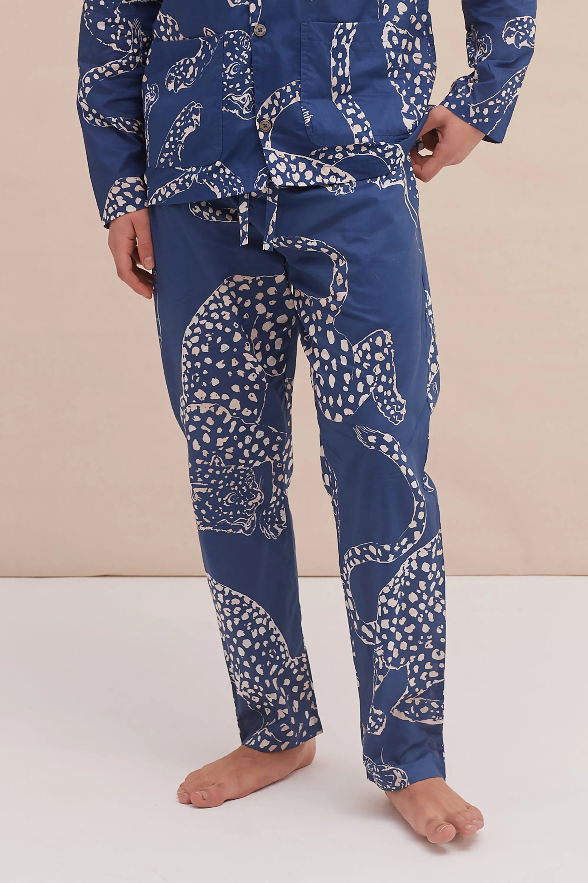 Men’s Pyjama Trousers The Jag Print Blue