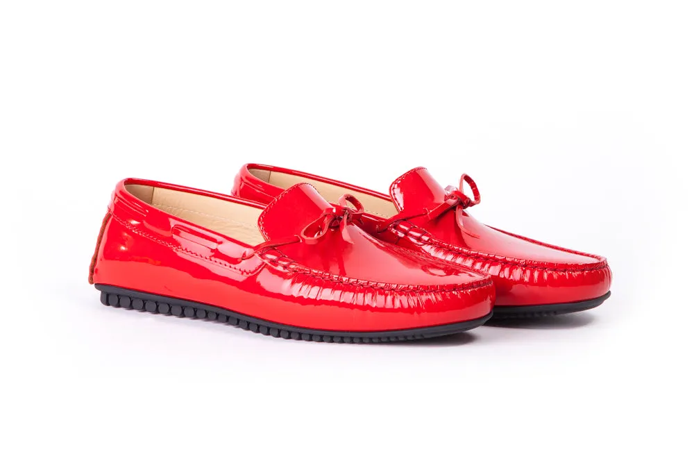 Men's Red Patent Driver Mocassin (EX-184)