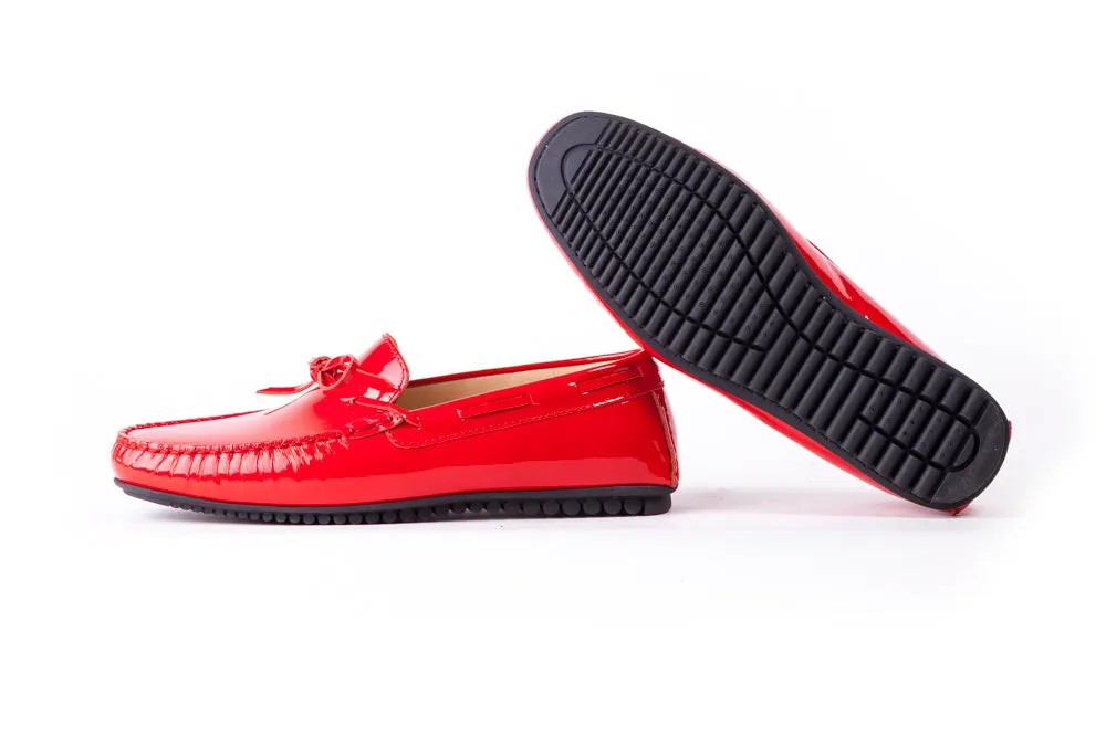 Men's Red Patent Driver Mocassin (EX-184)