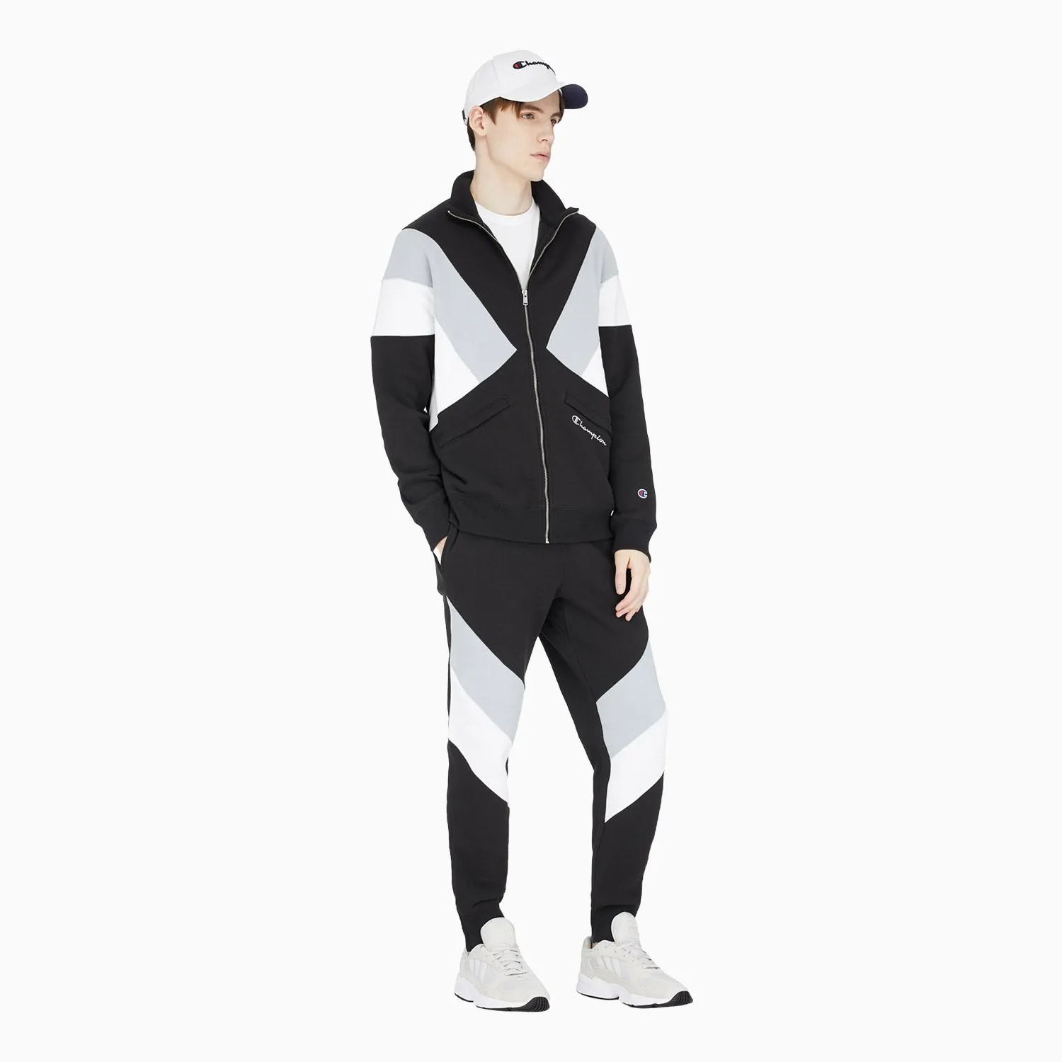 Men's Reverse Weave Colorblock Track Jacket