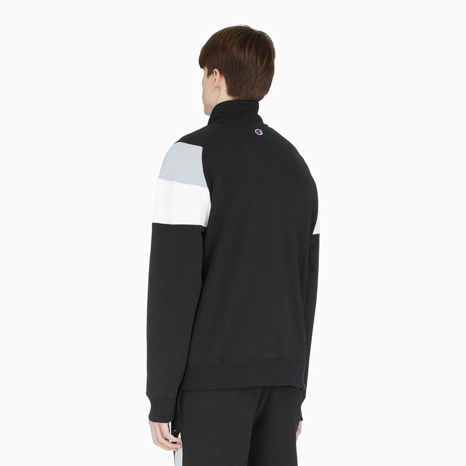 Men's Reverse Weave Colorblock Track Jacket