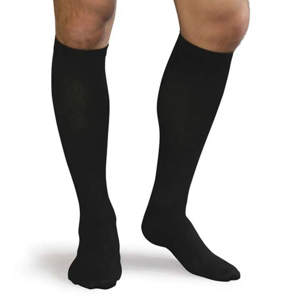 Men's Ribbed Dress Support Socks (15-20mm Hg Compression) - 3 Pack