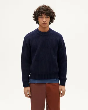 Men's Santos Wool Sweater Dark Blue