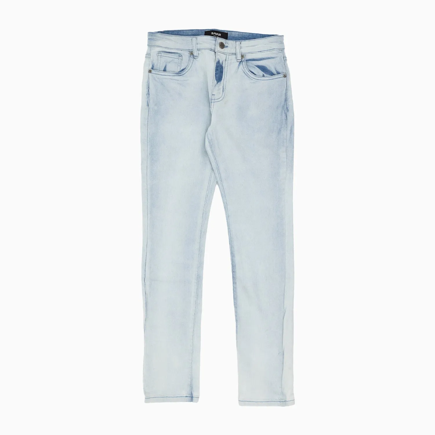 Men's Savar Ice Blue Slim Denim Jeans Pant