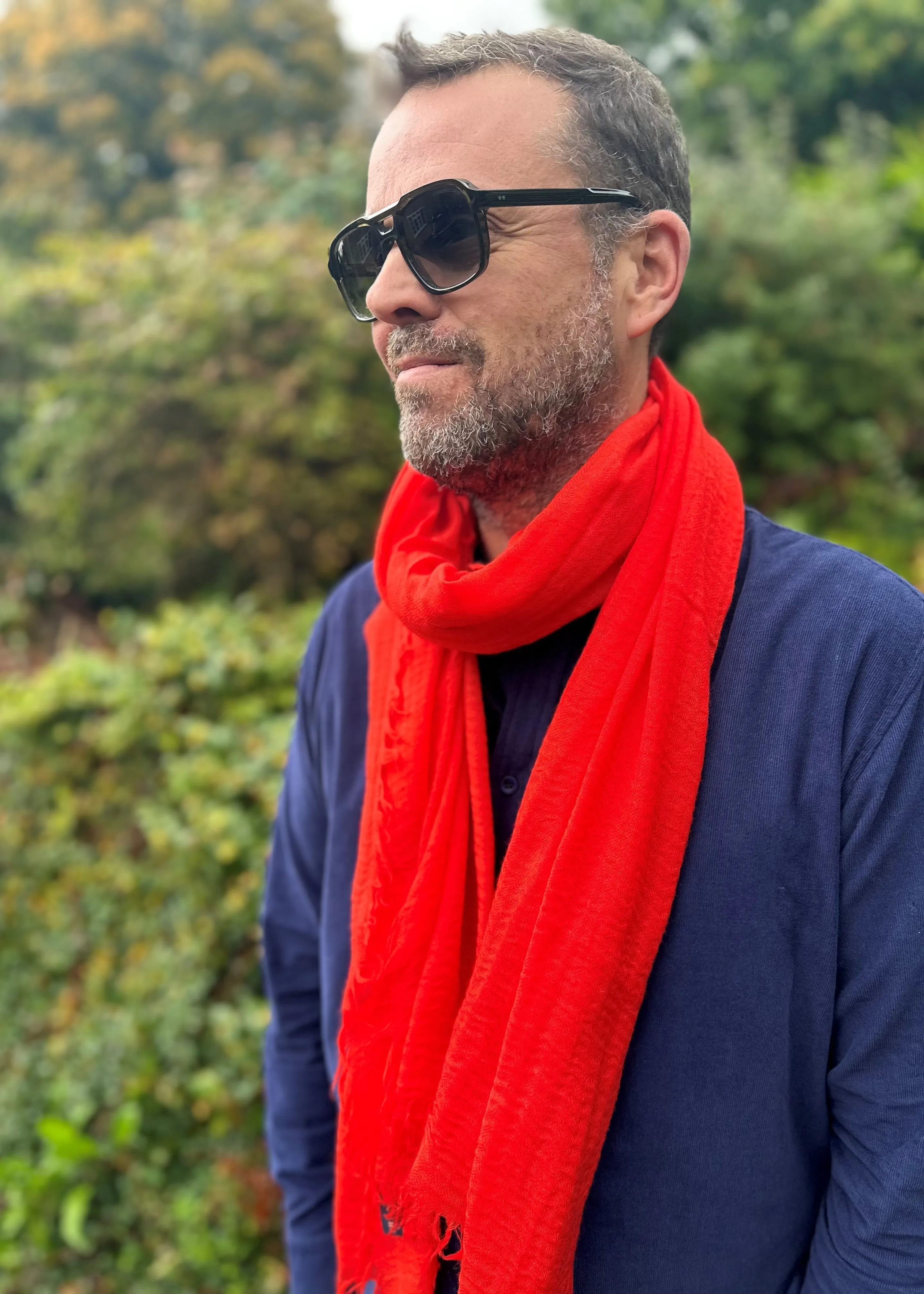 Mens Scarf 100% Wool in Orange