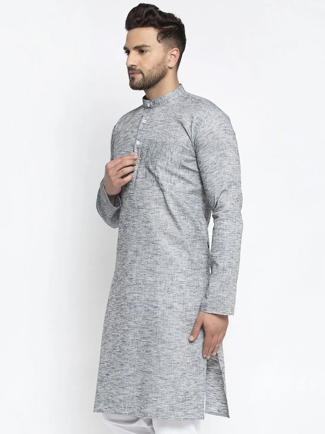 Men's Self Design Kurta Only - Virat Fashions