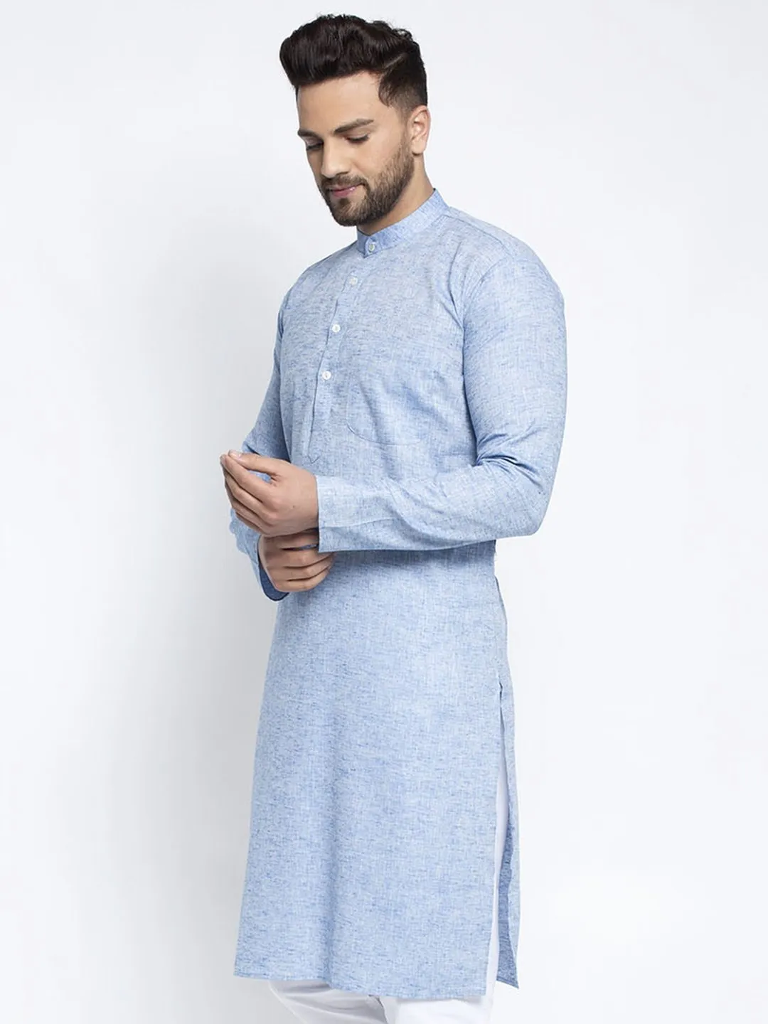 Men's Self Design Kurta Only - Virat Fashions