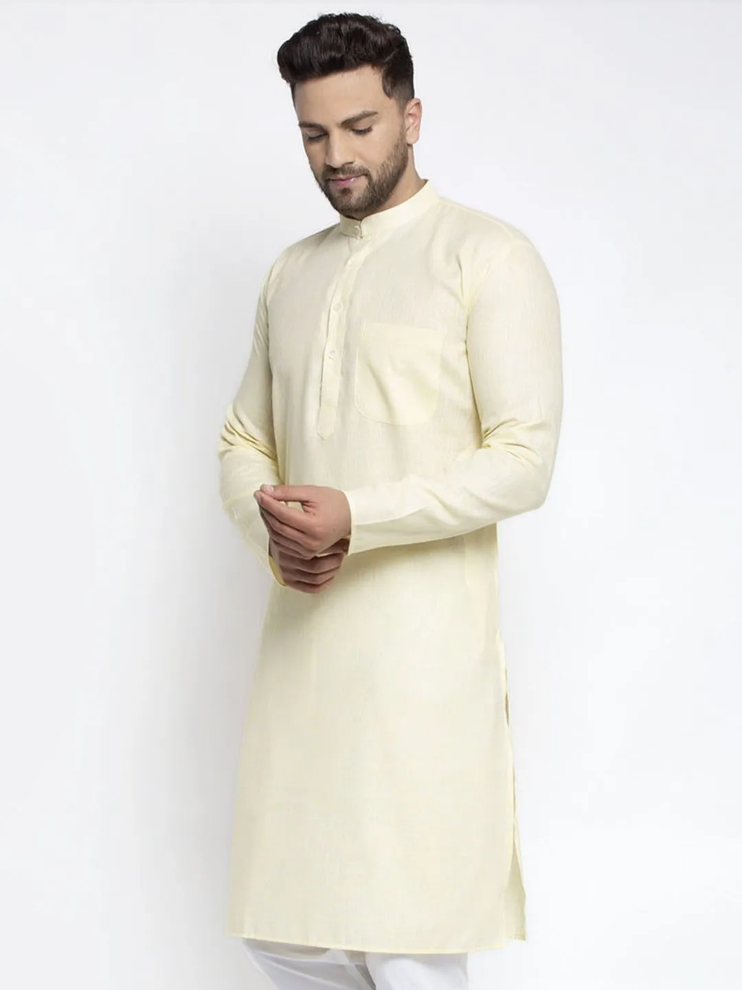 Men's Self Design Kurta Only - Virat Fashions