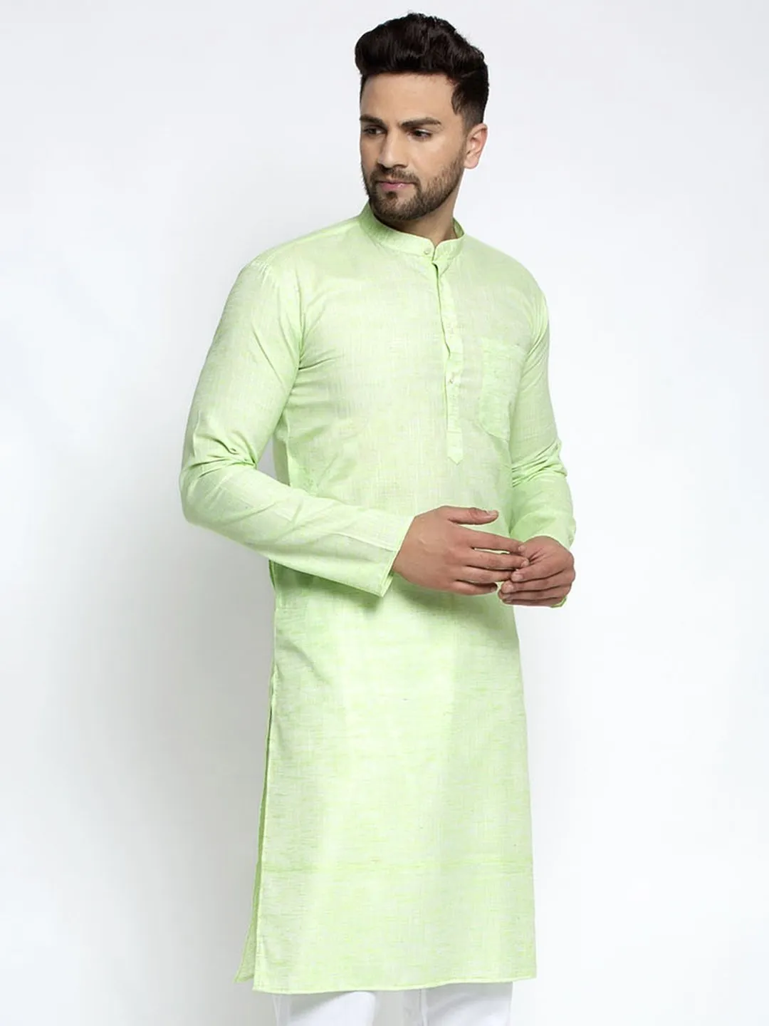 Men's Self Design Kurta Only - Virat Fashions