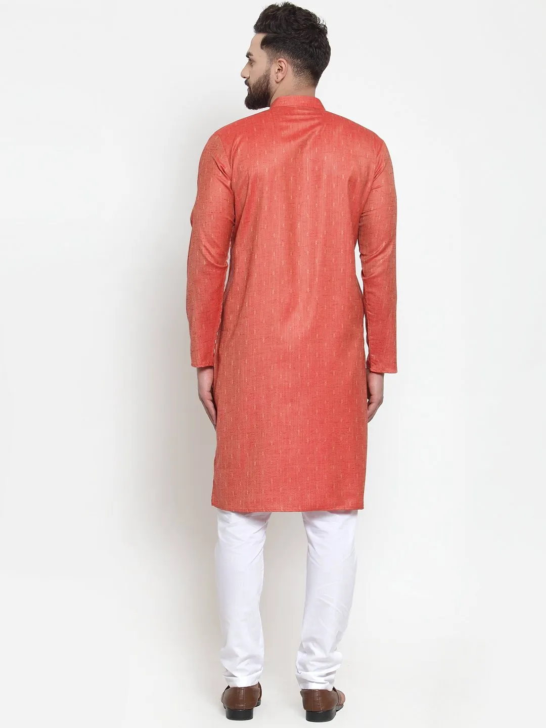 Men's Self Design Kurta with Churidar - Virat Fashions