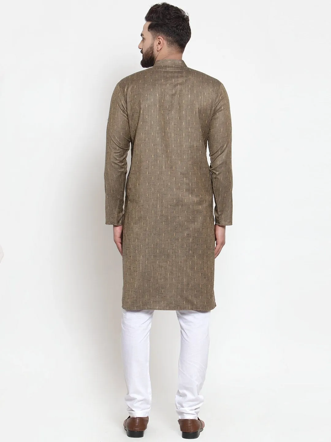 Men's Self Design Kurta with Churidar - Virat Fashions