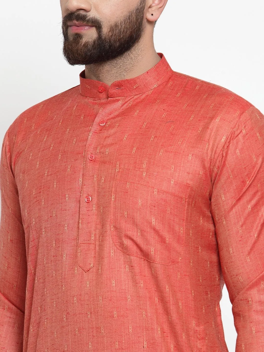 Men's Self Design Kurta with Churidar - Virat Fashions