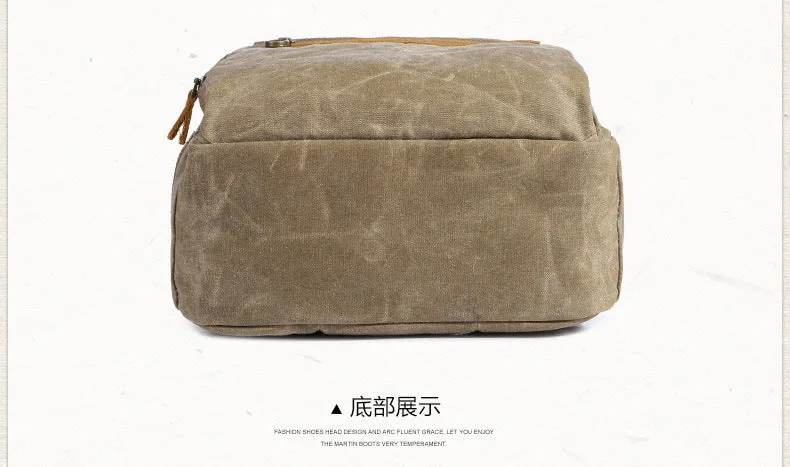 Men's Shoulder Retro Canvas Casual Travel Backpack