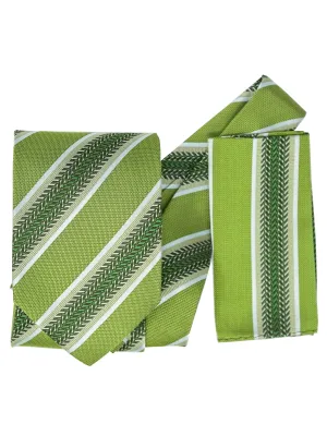 Men's Silk Woven Wedding Neck Tie With Handkerchief