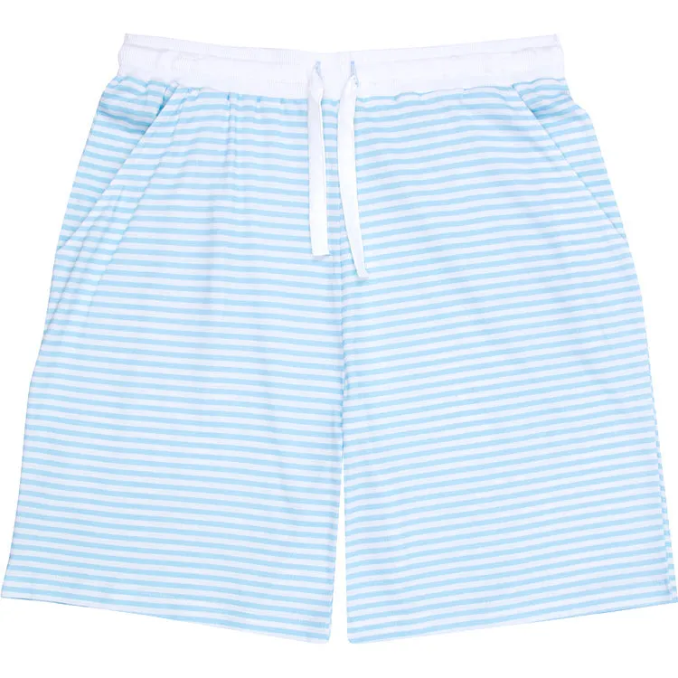 Men's Sky Blue Jersey Sleep Shorts