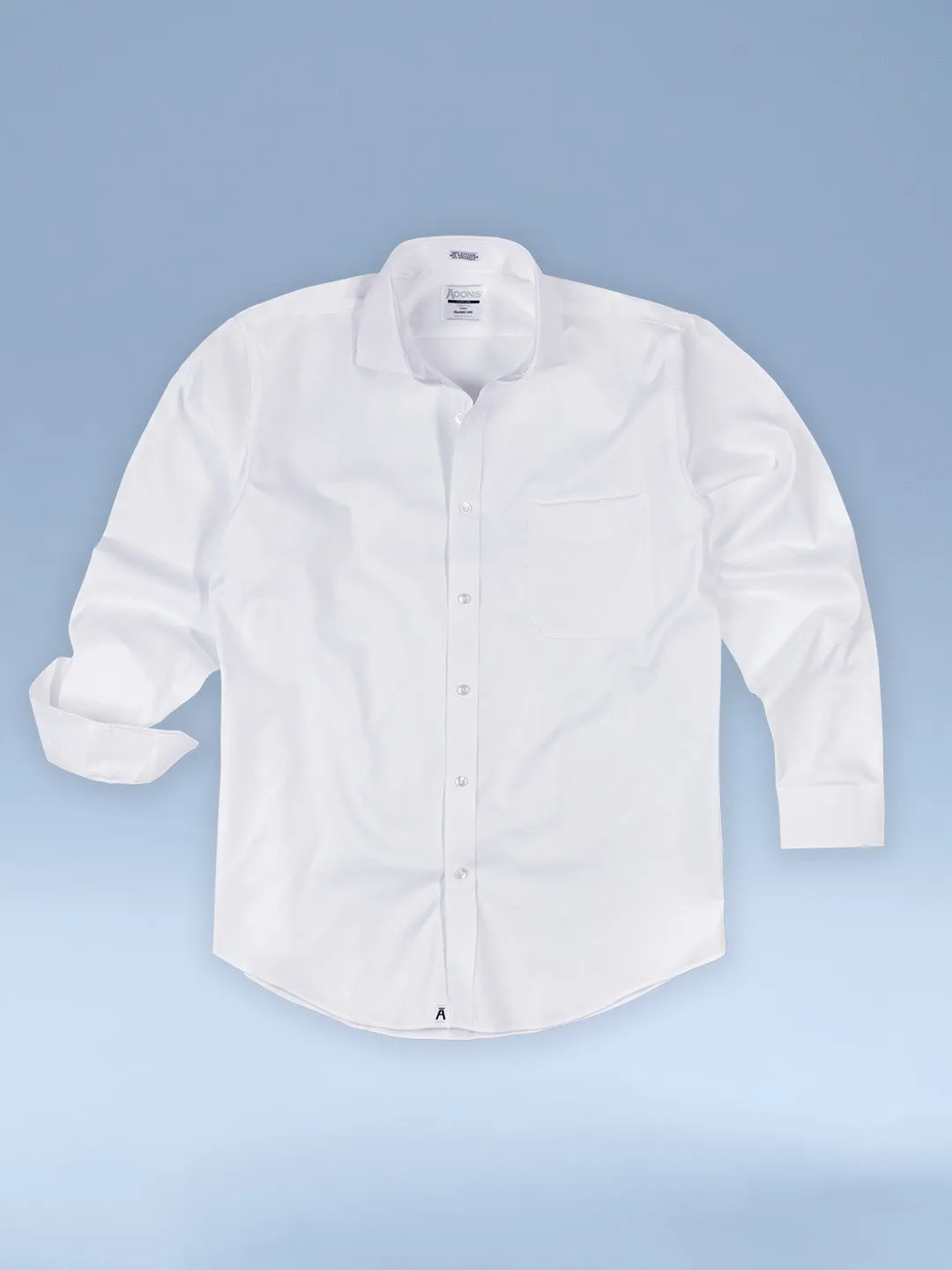 Mens Slim Fit Easy Care Stretch Twill Dress Shirt