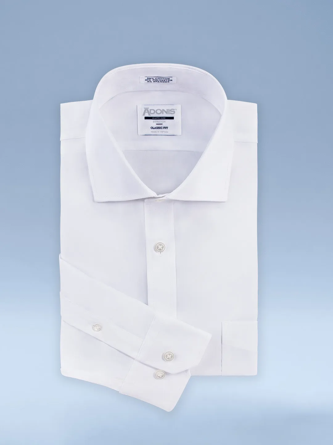 Mens Slim Fit Easy Care Stretch Twill Dress Shirt