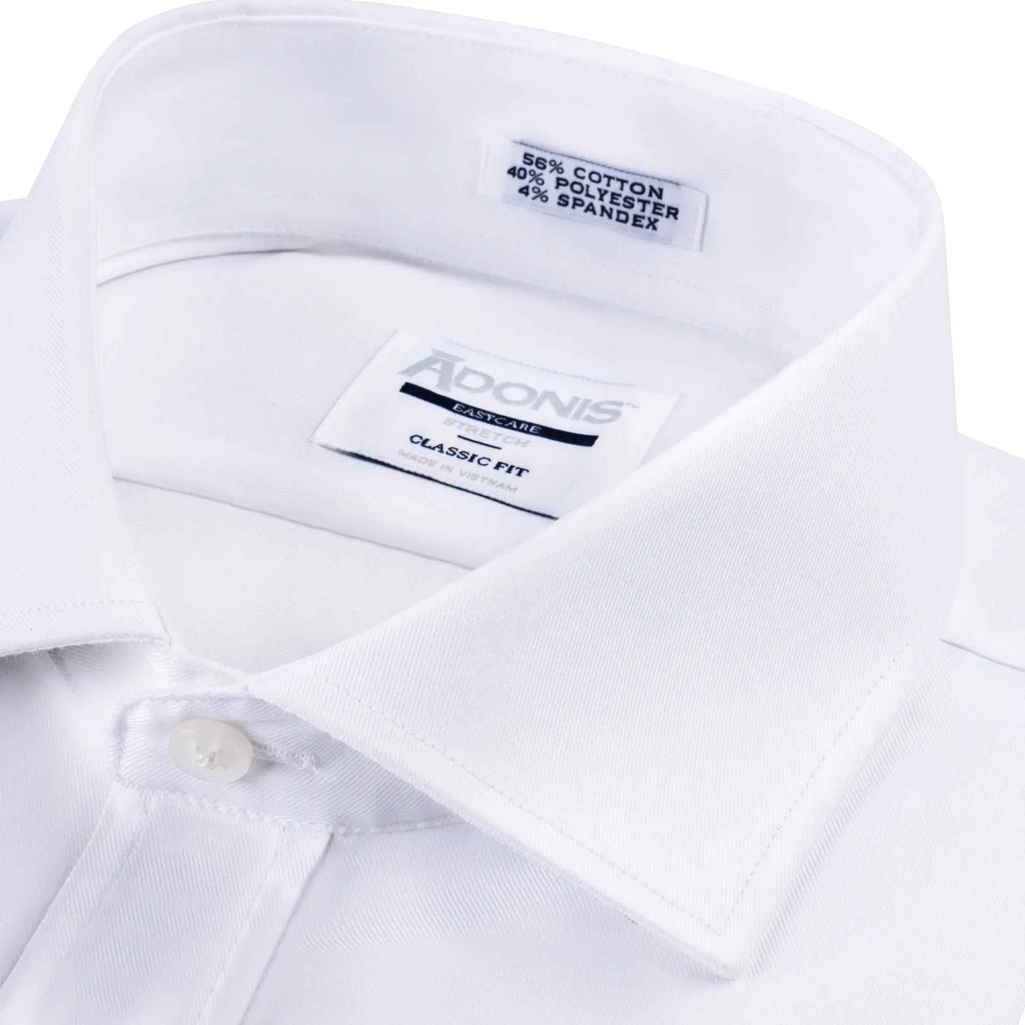 Mens Slim Fit Easy Care Stretch Twill Dress Shirt