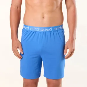 Men's Soft Bamboo Knit Sleep Short - Blue