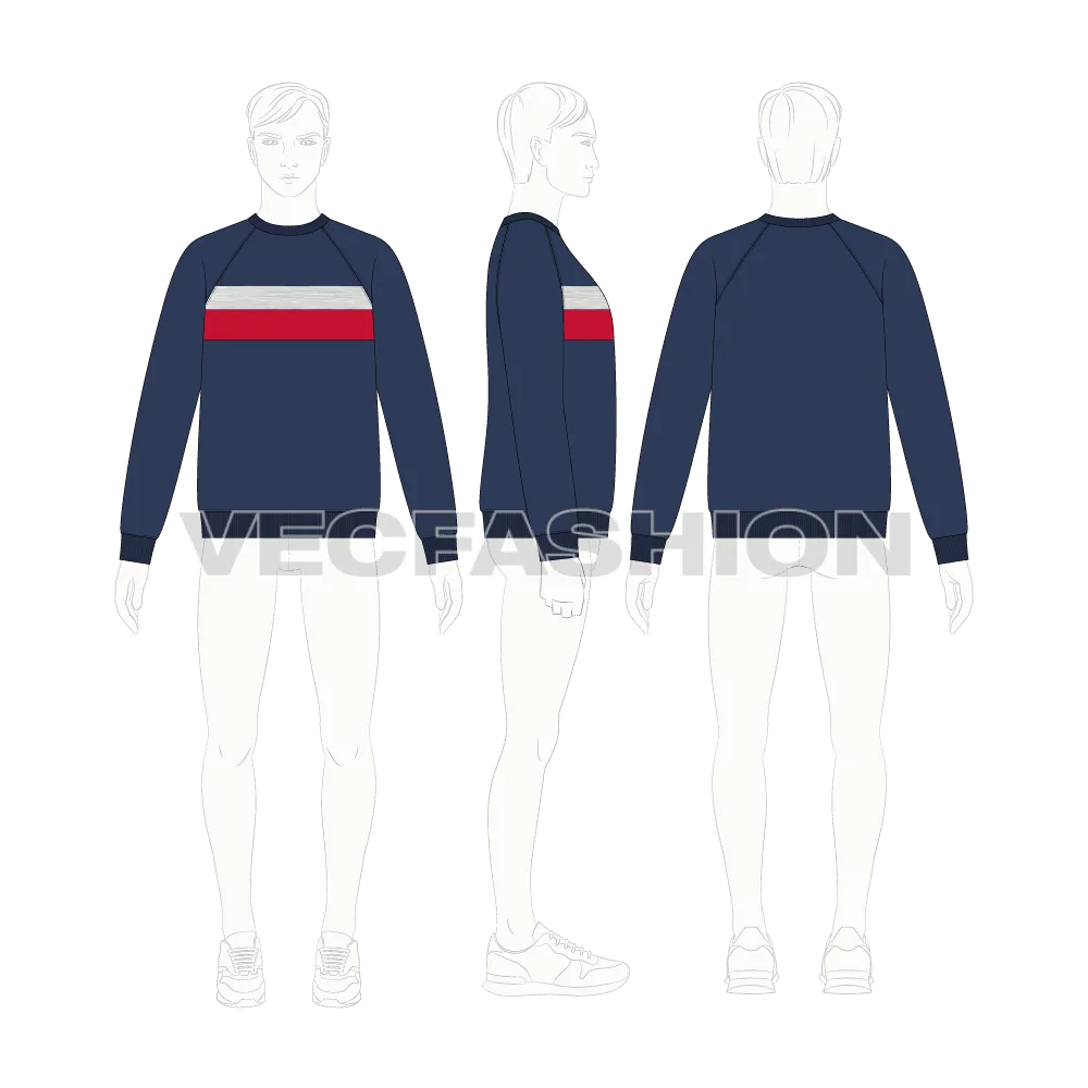 Mens Sport Sweatshirt Template